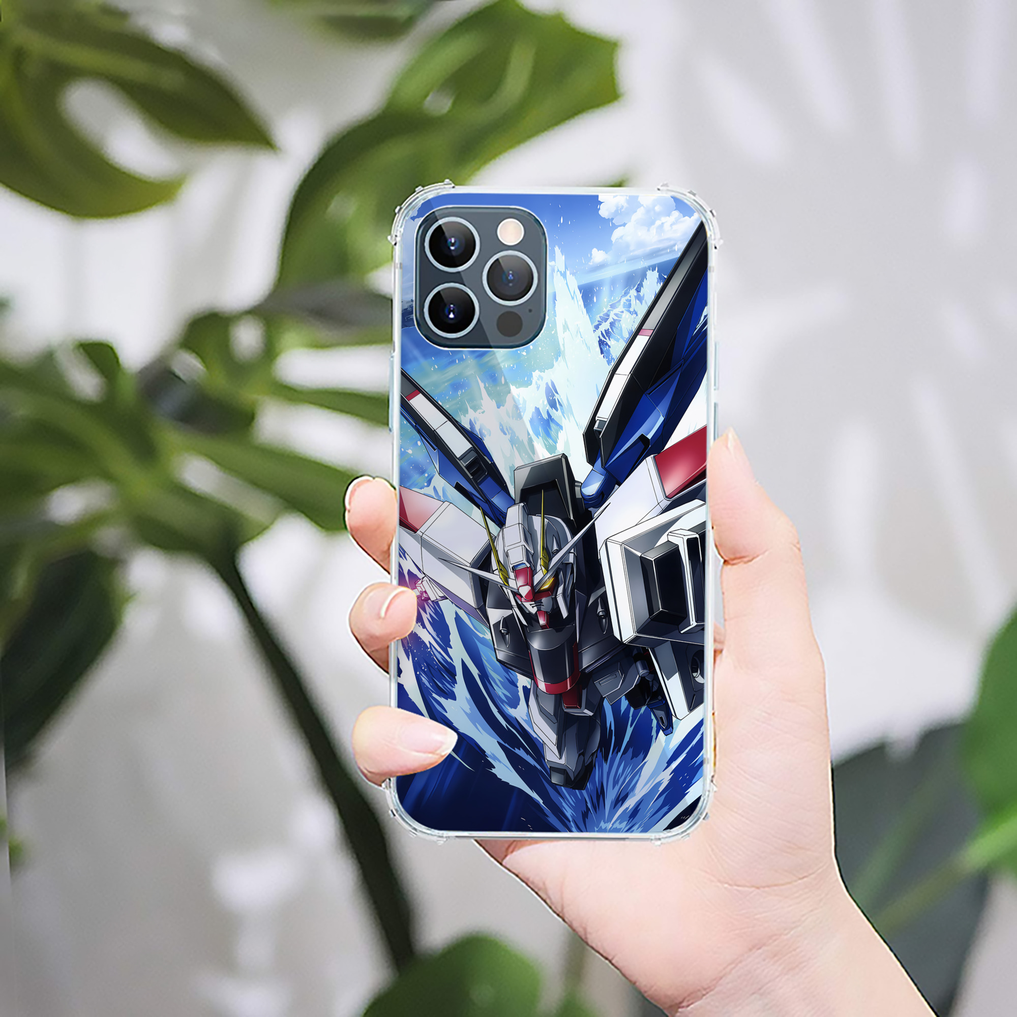 （画像用） 機動戦士ガンダム Mobile Suit Gundam 【iPhone 12シリーズ対応】透明スマホケース（クリアソフトケース）